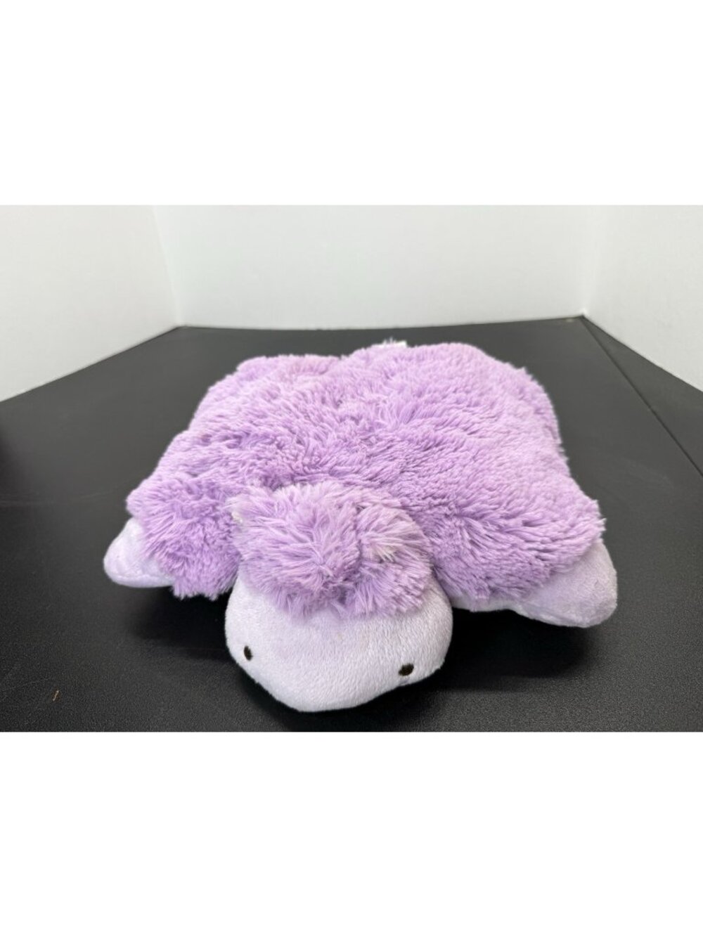 Pillow Pet Peewee 2010 Purple Hippo 12” Plush Lavender Travel Pillow